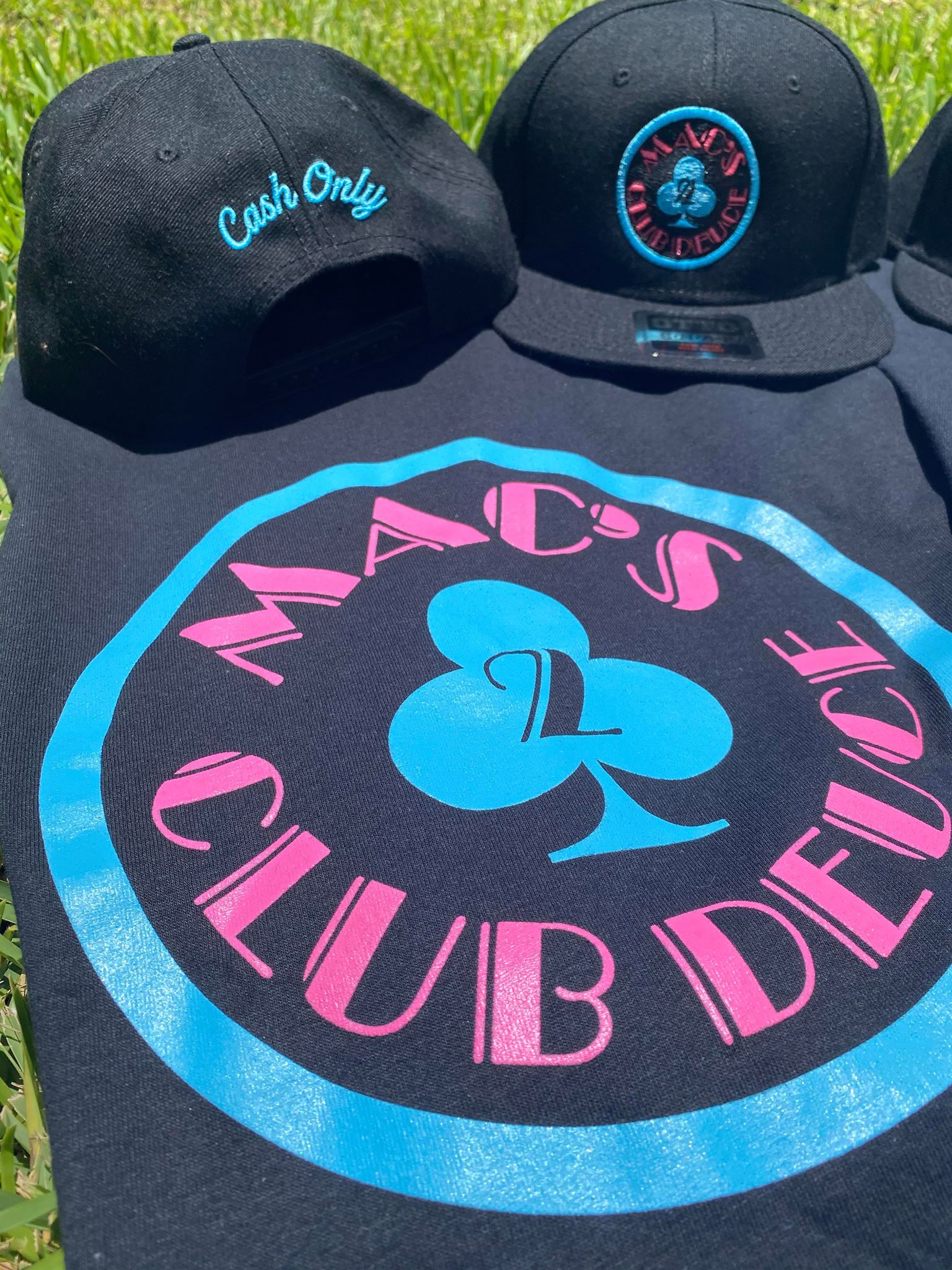 Mac\'s Club Deuce “Miami Vice” (XXL) Tee & Hat Combo | Mac\'s Club Deuce ♧
